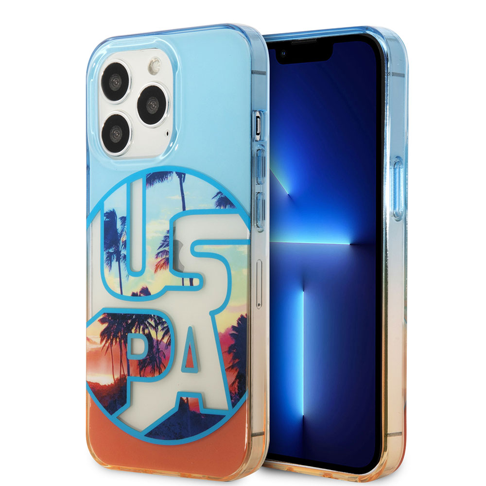 Apple iPhone 14 Pro Max Case U.S. Polo Assn. Color Leaf Printed Design Cover Turuncu