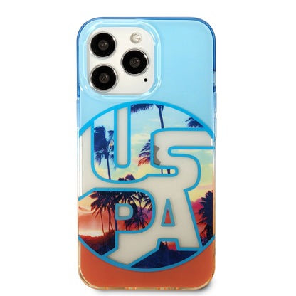 Apple iPhone 14 Pro Max Case U.S. Polo Assn. Color Leaf Printed Design Cover Turuncu