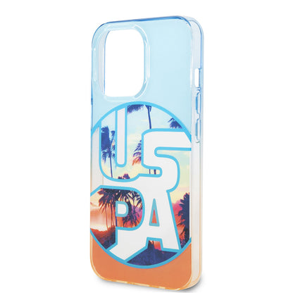 Apple iPhone 14 Pro Max Case U.S. Polo Assn. Color Leaf Printed Design Cover Yeşil