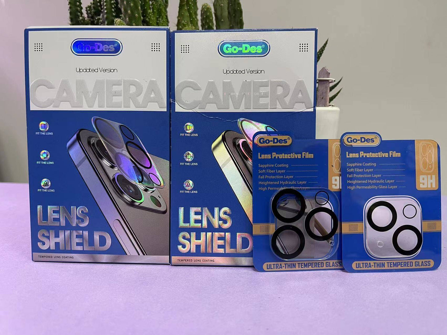 Apple iPhone 14 Pro Max Go Des Lens Shield CL-14 Kamera Lens Koruyucu Renksiz