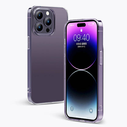 Apple iPhone 14 Pro Max Kılıf Airbagli Şeffaf Darbe Emici Silikon Tasarımlı Recci Clarity Serisi Kapak Şeffaf