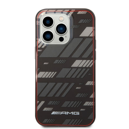 Apple iPhone 14 Pro Max Kılıf AMG Transparan Çift Katmanlı Grafik Dizayn I Kapak Siyah