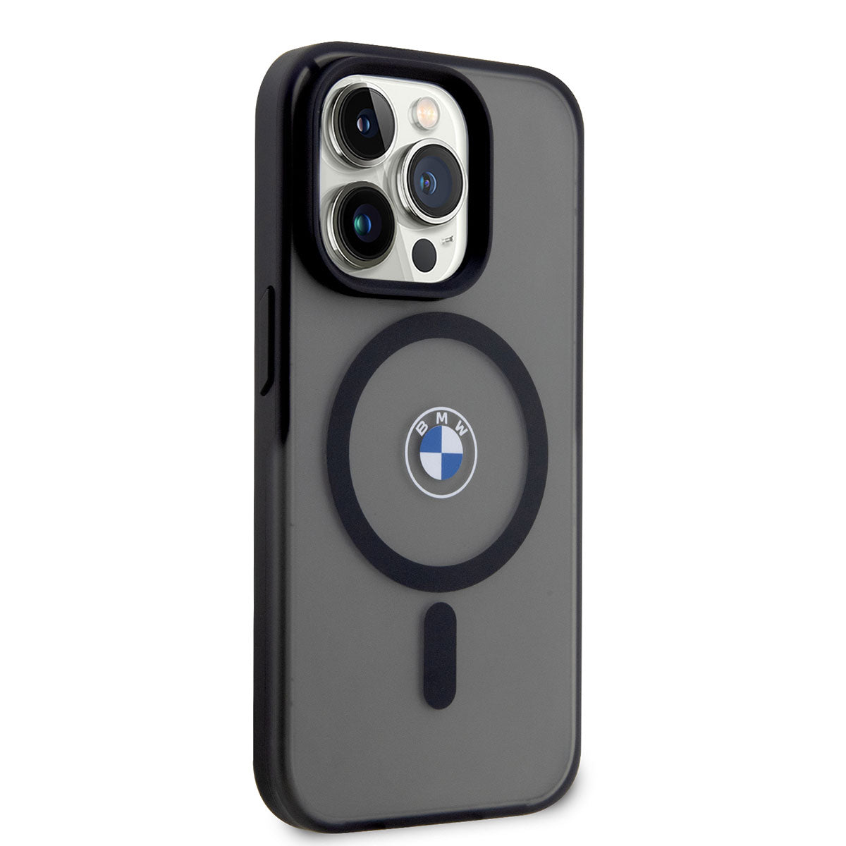 Apple iPhone 14 Pro Max Kılıf BMW M-safe Şarj Özellikli Transparan Logolu İmza Dizayn Kapak