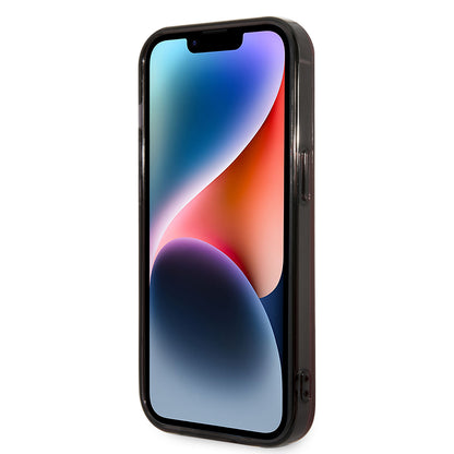 Apple iPhone 14 Pro Max Kılıf Ferrari M-safe Şarj Özellikli Yarı Transparan Dizayn Kapak Kırmızı