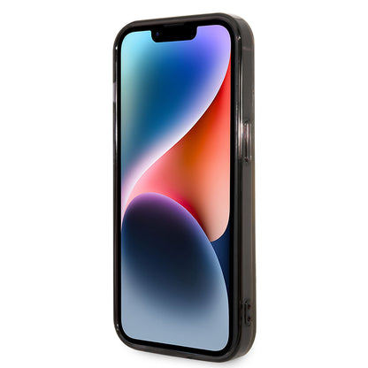 Apple iPhone 14 Pro Max Kılıf Ferrari M-safe Şarj Özellikli Yarı Transparan Dizayn Kapak Sarı