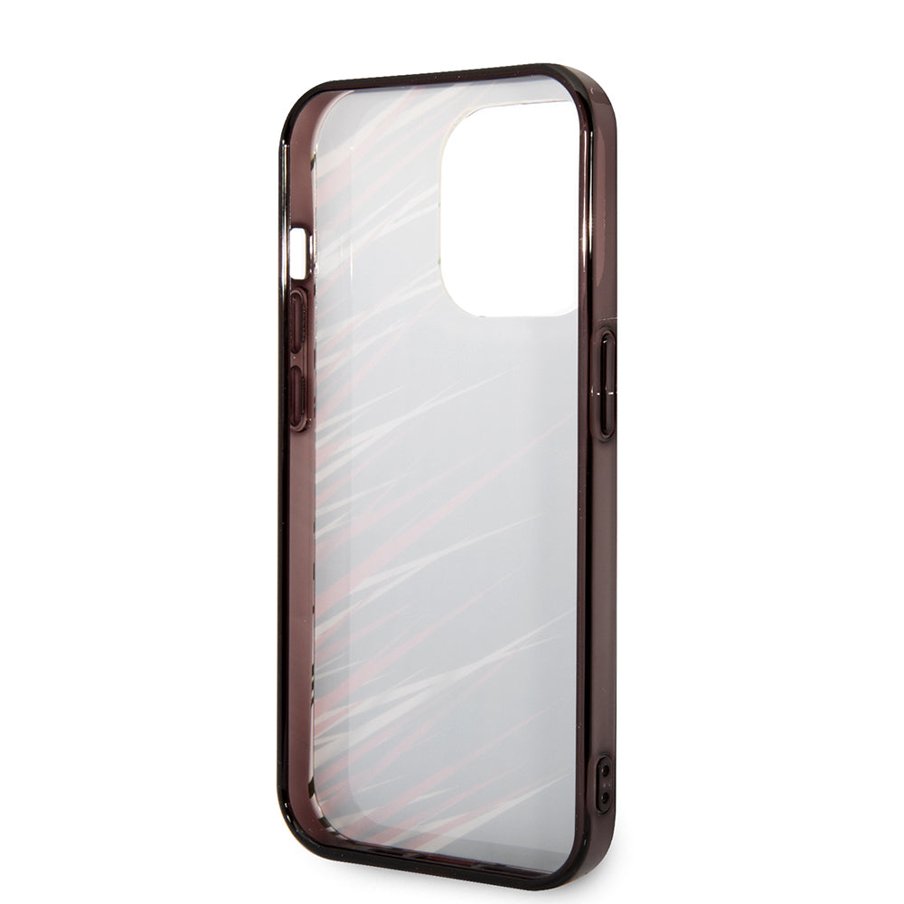 Apple iPhone 14 Pro Max Kılıf Ferrari Orjinal Lisanslı Baskı Logolu Çimen Desenli Kapak Siyah