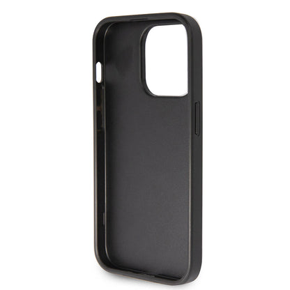 Apple iPhone 14 Pro Max Kılıf Guess Orjinal Lisanslı 4G Büyük Metal Logolu Glitter Kapak Gold