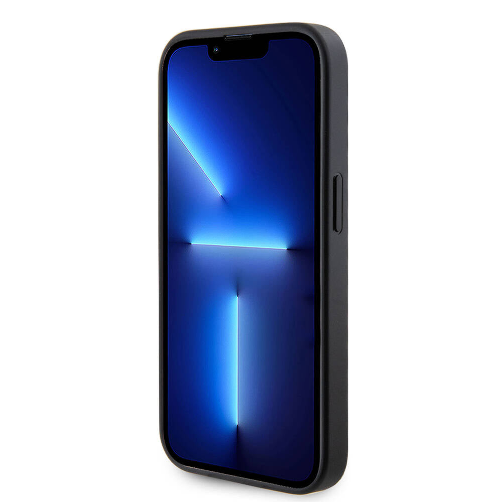 Apple iPhone 14 Pro Max Kılıf Guess Orjinal Lisanslı Deri 4G Metal Logo Strass Kapak Gold