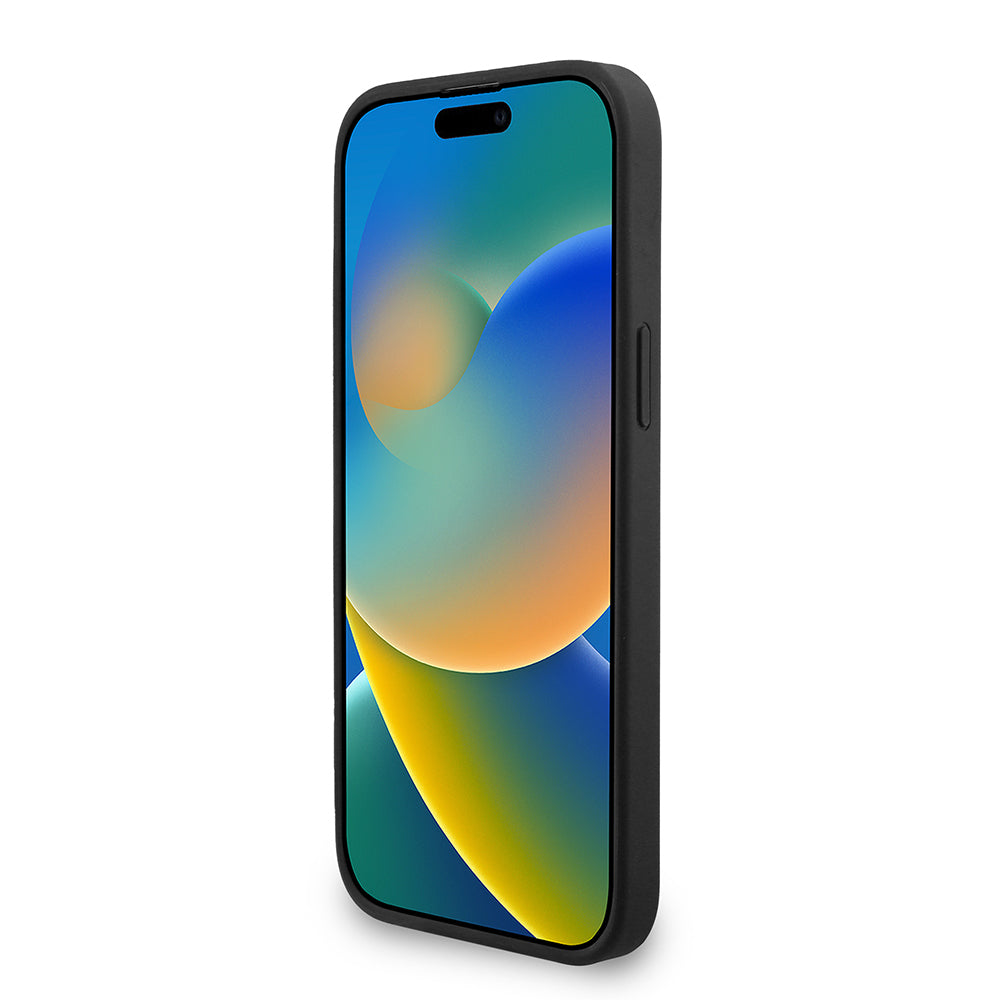 Apple iPhone 14 Pro Max Kılıf Guess Orjinal Lisanslı M-safe Şarj Özellikli PU Deri Bilek Askı İpli Yazı Logolu Kapak Kahverengi