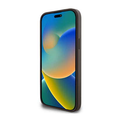 Apple iPhone 14 Pro Max Kılıf Guess Orjinal Lisanslı M-safe Şarj Özellikli 4G Desen Yazı Logolu Kapak Pembe