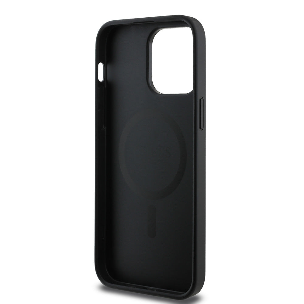 Apple iPhone 14 Pro Max Kılıf Guess Orjinal Lisanslı M-safe Şarj Özellikli Small 4G Classic Kapak Pembe