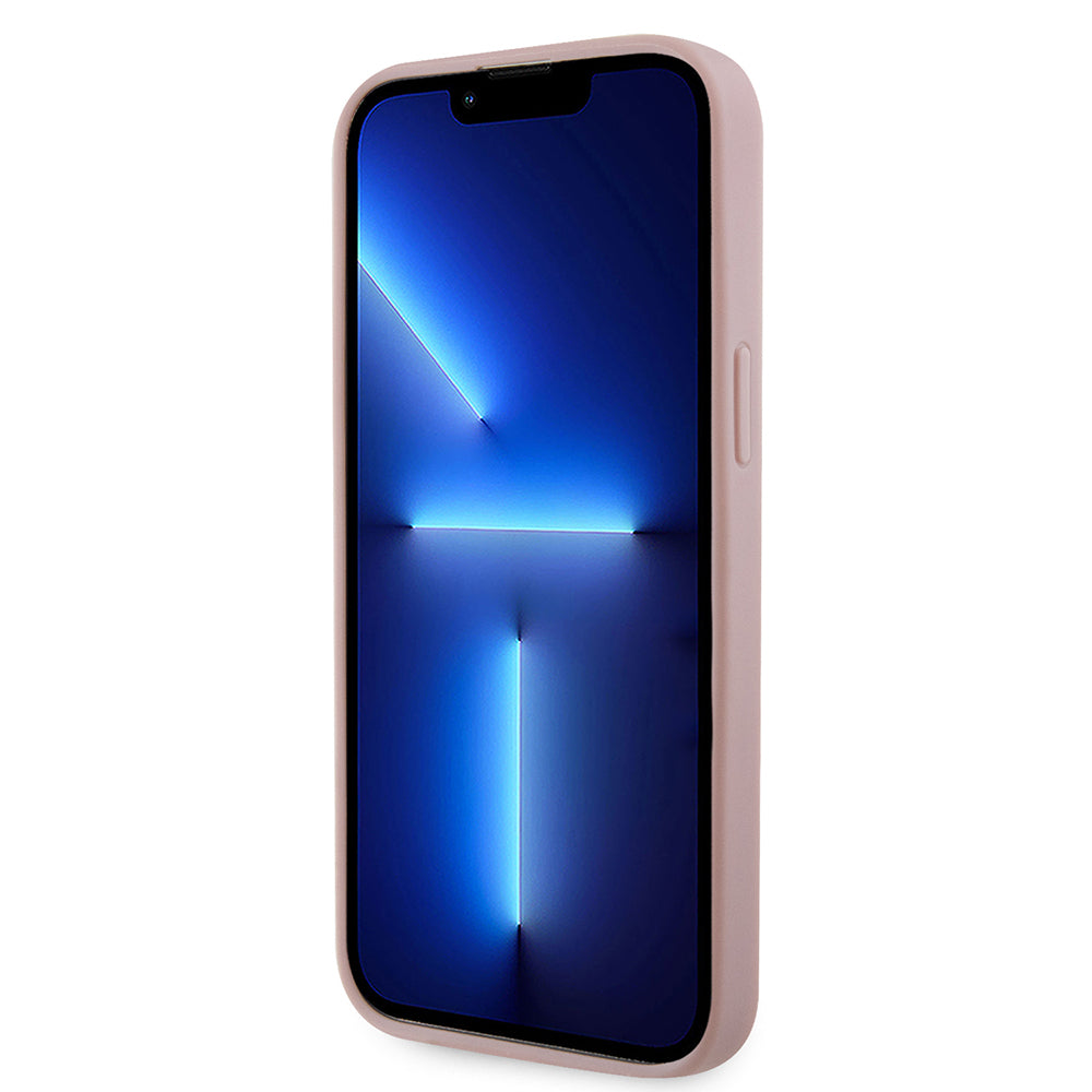 Apple iPhone 14 Pro Max Kılıf Guess Orjinal Lisanslı Taşlı Arka Yüzey Üçgen Logolu Kapak Siyah