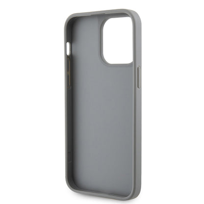 Apple iPhone 14 Pro Max Kılıf Guess Orjinal Lisanslı Taşlı Arka Yüzey Üçgen Logolu Kapak Gold