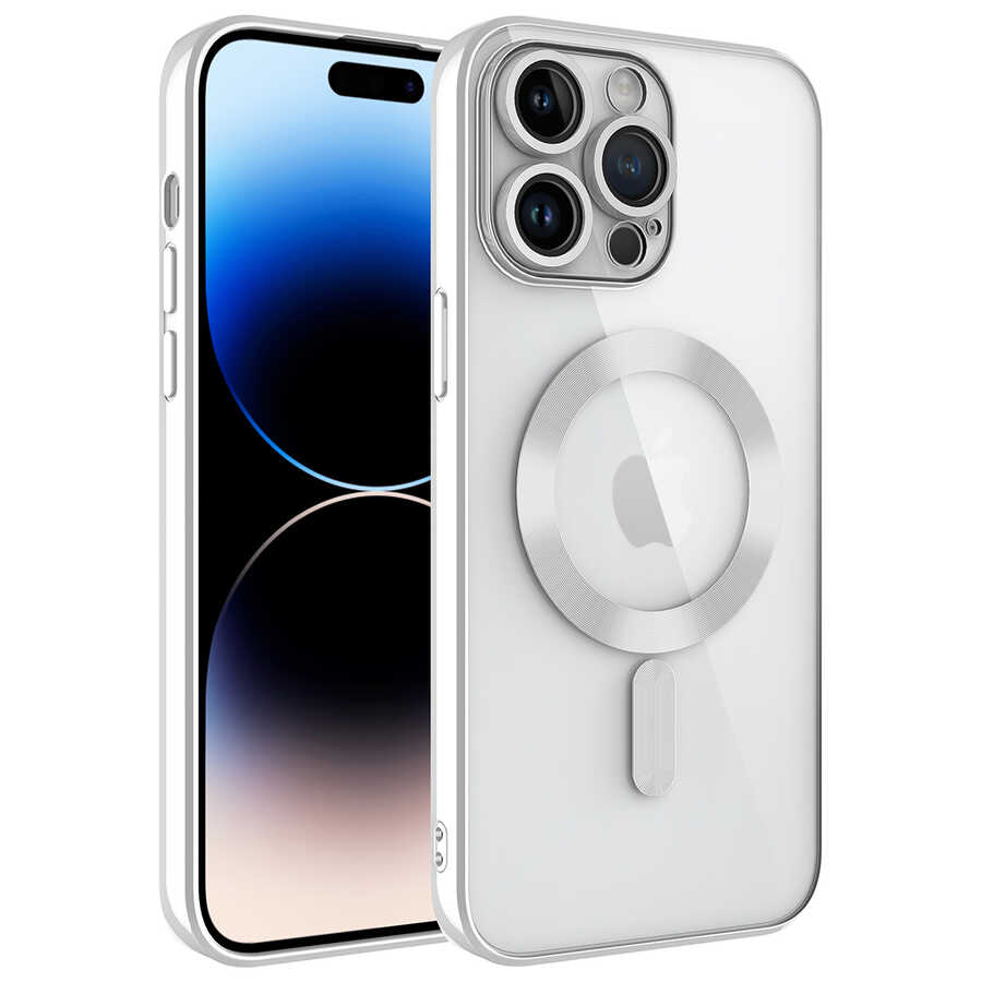 Apple iPhone 14 Pro Max Kılıf Kamera Korumalı M-safe Wireless Şarj Özellikli Zore Demre Kapak