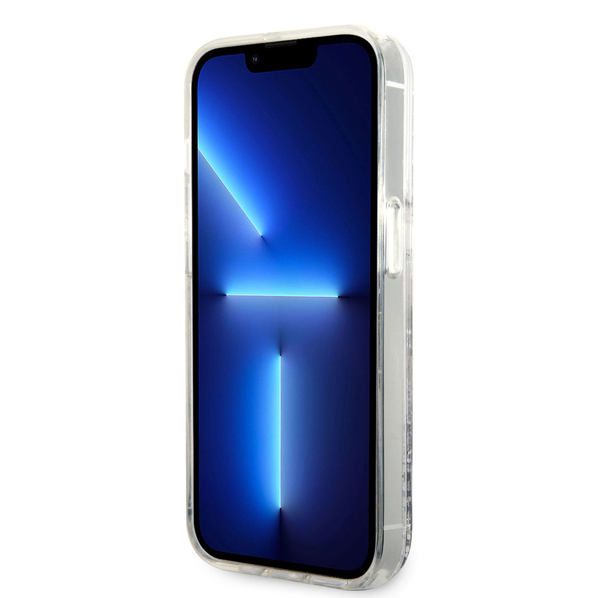 Apple iPhone 14 Pro Max Kılıf Karl Lagerfeld Sıvılı Simli Choupette Head Dizayn Kapak Siyah