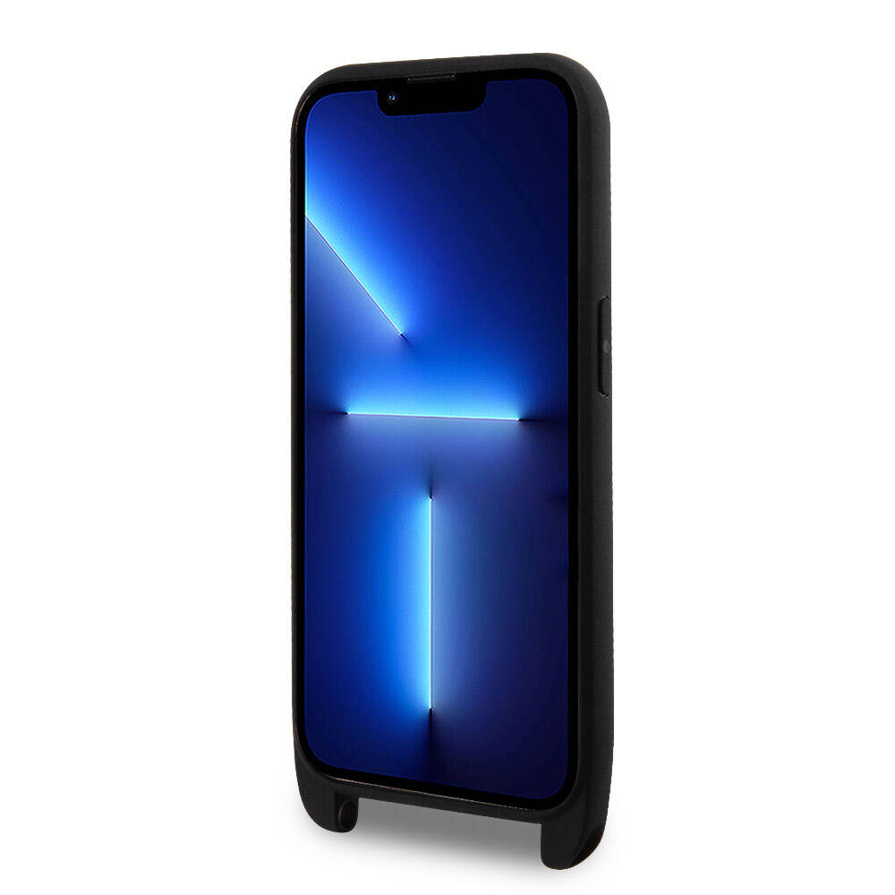 Apple iPhone 14 Pro Max Kılıf Lacoste Orjinal Lisanslı PU Pike Desenli Arka Yüzey Askılı İkonik Timsah Dokuma Logolu Kapak Yeşil