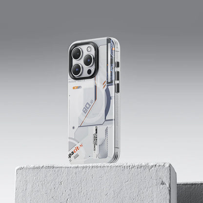 Apple iPhone 14 Pro Max Kılıf M-safe Şarj Özellikli Mekanik Tasarımlı Benks Perspective Serisi Kapak Beyaz