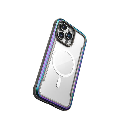 Apple iPhone 14 Pro Max Kılıf M-safe Şarj Özellikli Airbagli Raptic Shield Serisi Şeffaf Arka Yüzey Kapak Colorful