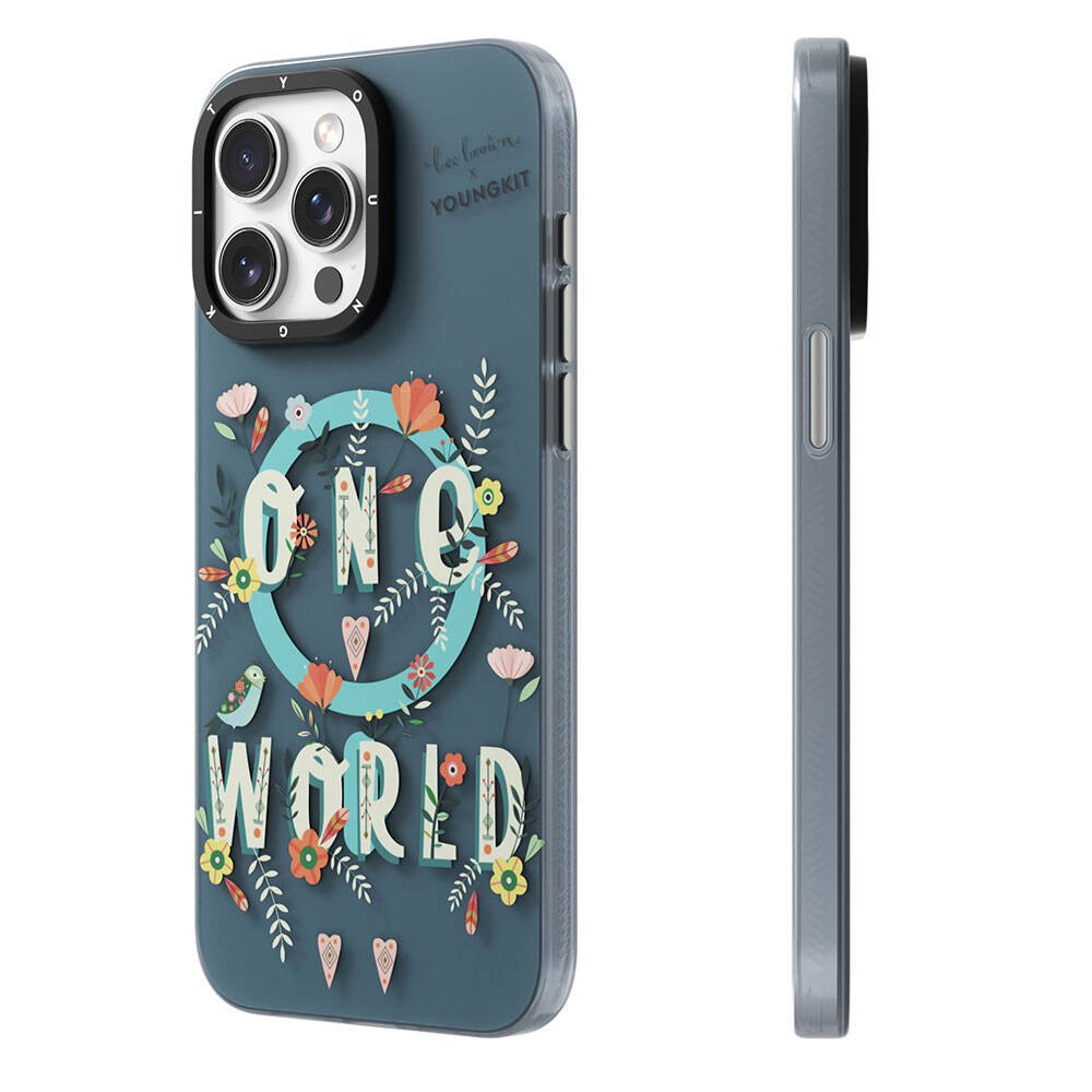 Apple iPhone 14 Pro Max Kılıf M-safe Şarj Özellikli Bee Brown Tasarımlı Youngkit Colorful Life Serisi Kapak Sarı