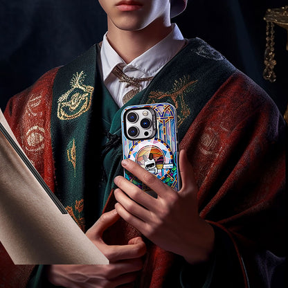 Apple iPhone 14 Pro Max Kılıf M-safe Şarj Özellikli Benks Casebang Memory & Meditation Kapak Beyaz