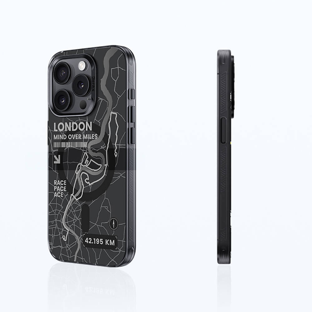 Apple iPhone 14 Pro Max Kılıf M-safe Şarj Özellikli Benks City Serisi Kapak Siyah