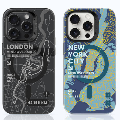 Apple iPhone 14 Pro Max Kılıf M-safe Şarj Özellikli Benks City Serisi Kapak Mavi