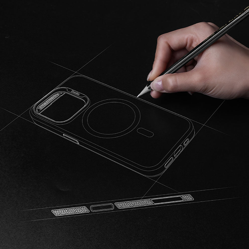 Apple iPhone 14 Pro Max Kılıf M-safe Şarj Özellikli Benks Lucid Armor Kapak Siyah