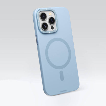 Apple iPhone 14 Pro Max Kılıf M-safe Şarj Özellikli Çizilmeye ve Aşınmaya Dayanıklı Youngkit Velvet Serisi Kapak Gri