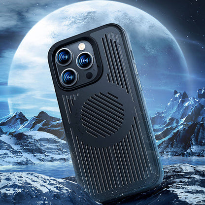 Apple iPhone 14 Pro Max Kılıf M-safe Şarj Özellikli Düşme Dirençli Soğutucu Benks Biliz Kapak Siyah