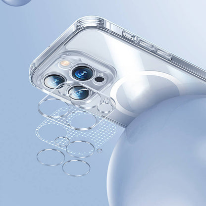 Apple iPhone 14 Pro Max Kılıf M-safe Şarj Özellikli Kamera Korumalı Benks Corning Glass Serisi Kapak Renksiz