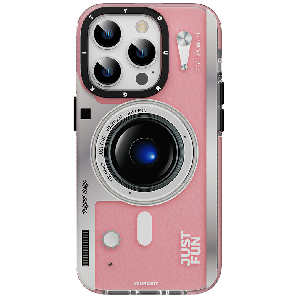 Apple iPhone 14 Pro Max Kılıf M-safe Şarj Özellikli Lens Figürlü YoungKit Art Film Serisi Kapak Siyah