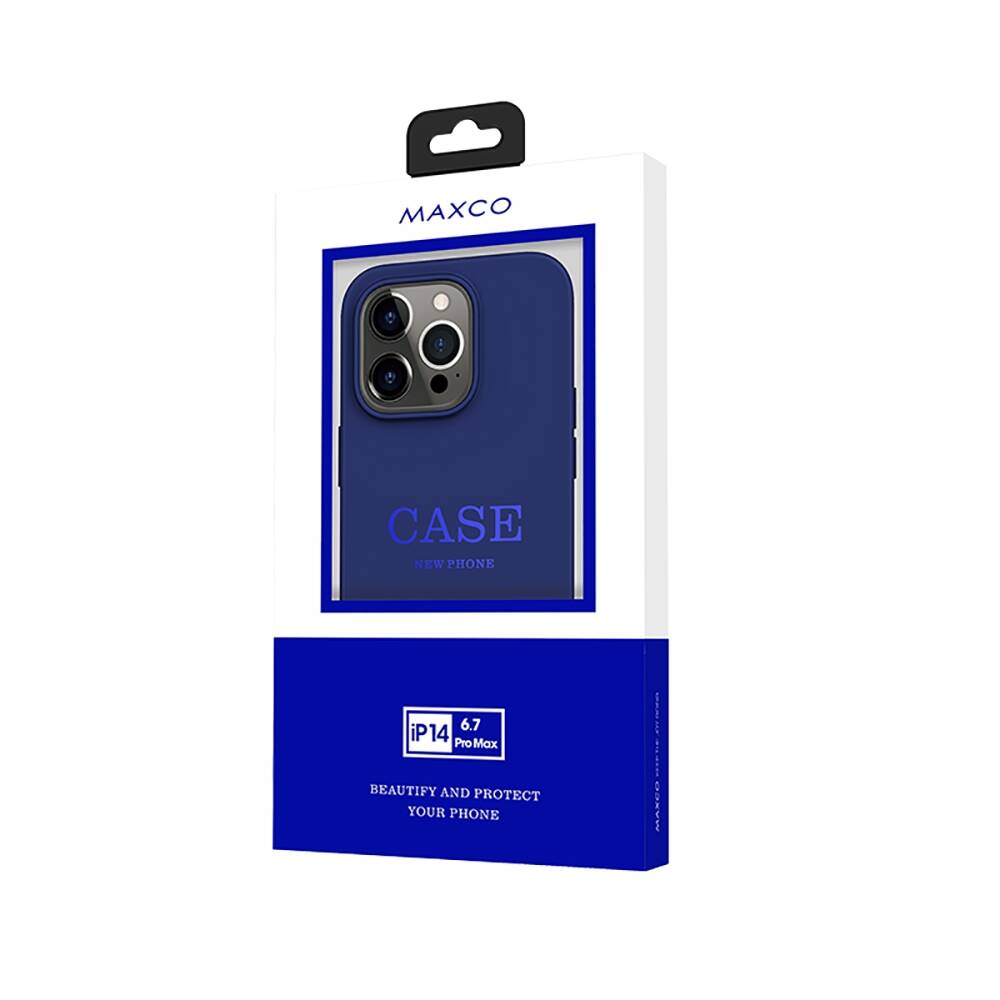 Apple iPhone 14 Pro Max Kılıf M-safe Şarj Özellikli Liquid Silikon Recci Mousse Serisi Kapak Mavi