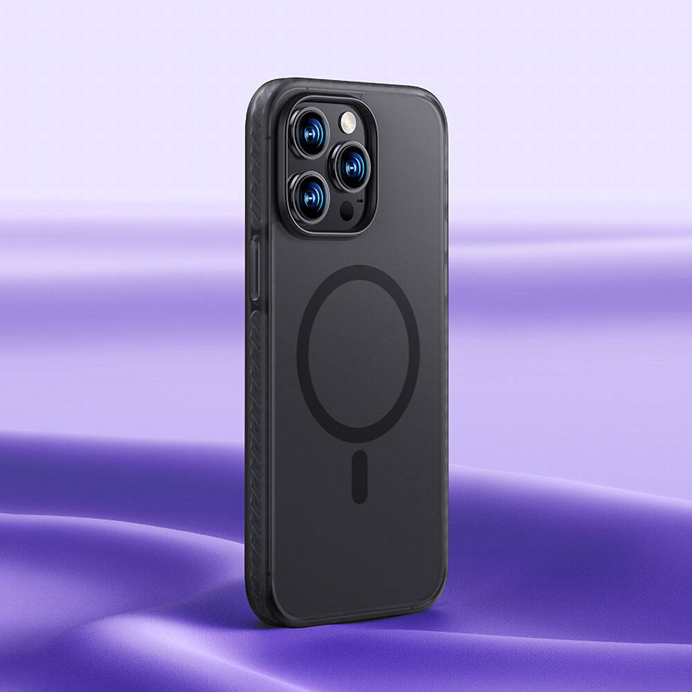 Apple iPhone 14 Pro Max Kılıf M-safe Şarj Özellikli Mat Arka Yüzey Benks Drop Resistance Kapak Mavi