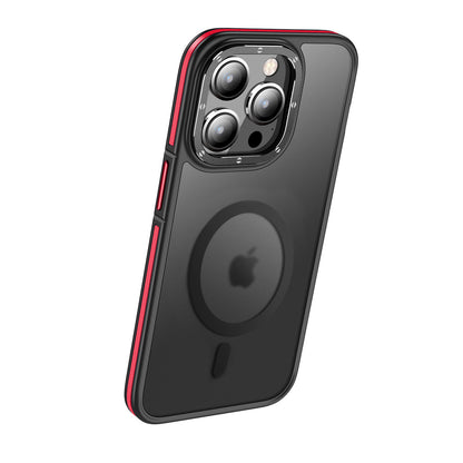 Apple iPhone 14 Pro Max Kılıf M-safe Şarj Özellikli Mat Görünümlü Wlons Vevo Kapak Kırmızı