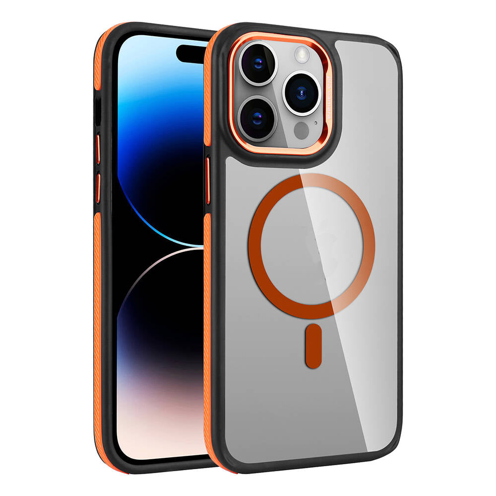 Apple iPhone 14 Pro Max Kılıf M-safe Şarj Özellikli Mat Görünümlü Zore Solo Kapak