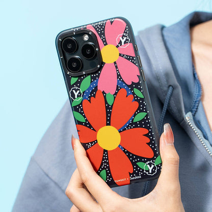 Apple iPhone 14 Pro Max Kılıf M-safe Şarj Özellikli Sunshine Tasarımlı Youngkit Colorful Serisi Kapak Kırmızı