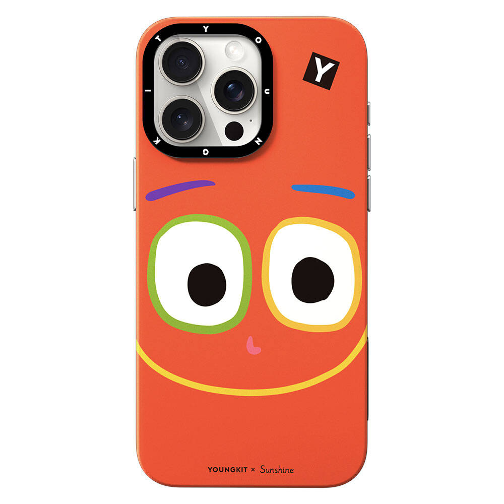 Apple iPhone 14 Pro Max Kılıf M-safe Şarj Özellikli Sunshine Tasarımlı Youngkit Daily Happy Serisi Kapak Kırmızı