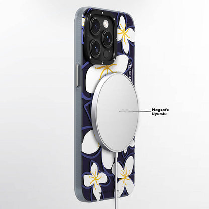 Apple iPhone 14 Pro Max Kılıf M-safe Şarj Özellikli Sunshine Tasarımlı Youngkit Smile Serisi Kapak Lacivert