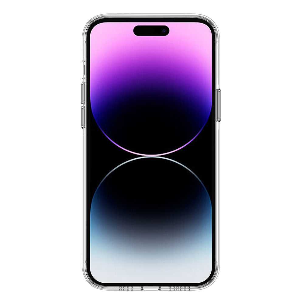 Apple iPhone 14 Pro Max Kılıf M-safe Şarj Özellikli Transparan Sert PC Wlons Pita Kapak Derin Mor