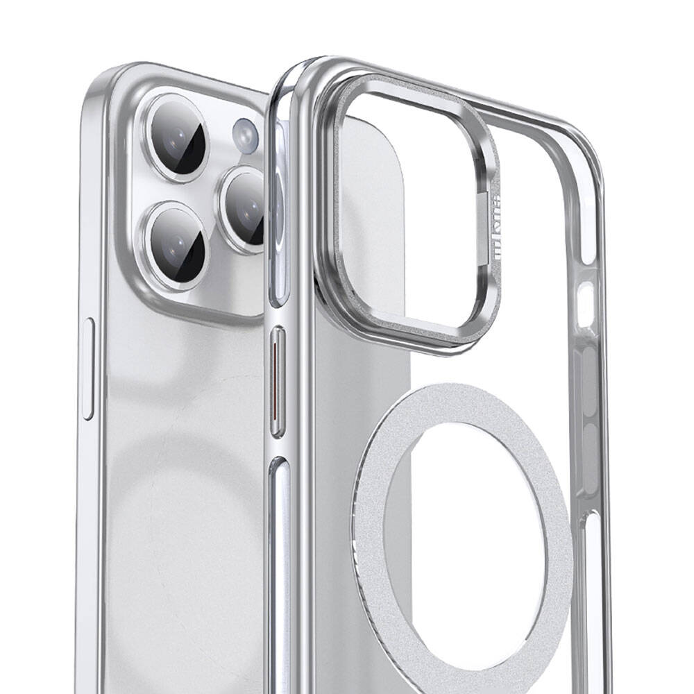 Apple iPhone 14 Pro Max Kılıf M-safe Şarj Özellikli Wlons Standlı Efsane Kapak Siyah