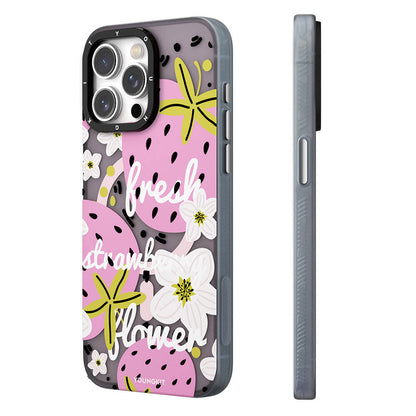 Apple iPhone 14 Pro Max Kılıf M-safe Şarj Özellikli Yaz Meyvesi Desenli Youngkit Fruity Flavour Serisi Kapak Turkuaz