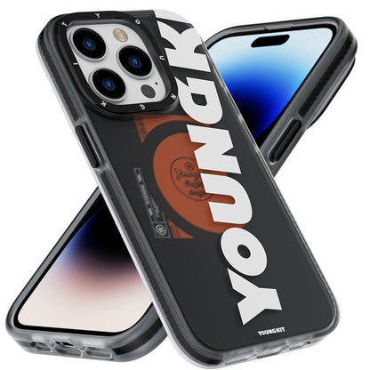 Apple iPhone 14 Pro Max Kılıf M-safe Şarj Özellikli Youngkit Binfen Serisi Yazı Temalı Kapak Pembe