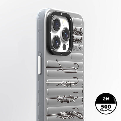 Apple iPhone 14 Pro Max Kılıf M-safe Şarj Özellikli Youngkit Fishing Serisi Kapak Gri