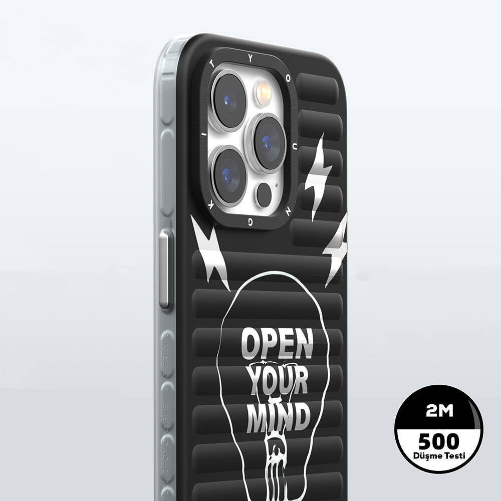 Apple iPhone 14 Pro Max Kılıf M-safe Şarj Özellikli Youngkit Open Mind Serisi Kapak Gümüş