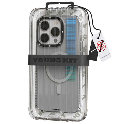 Apple iPhone 14 Pro Max Kılıf M-safe Şarj Özellikli Youngkit Pure Serisi Kapak Mavi