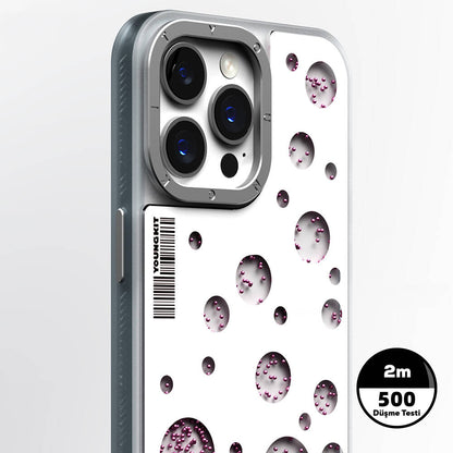 Apple iPhone 14 Pro Max Kılıf M-safe Şarj Özellikli Youngkit Quicksand Beads Serisi Kapak Siyah