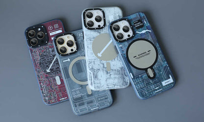 Apple iPhone 14 Pro Max Kılıf M-safe Şarj Özellikli YoungKit Technology Serisi Kapak Mor