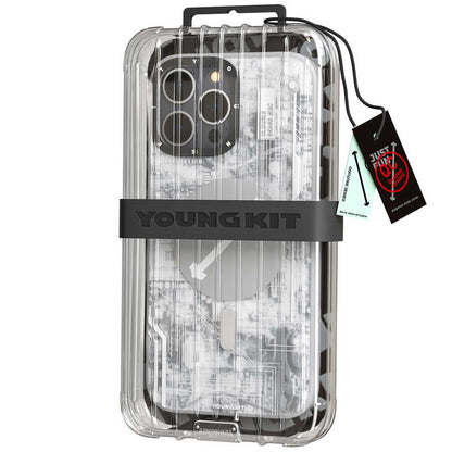 Apple iPhone 14 Pro Max Kılıf M-safe Şarj Özellikli YoungKit Technology Serisi Kapak Kırmızı