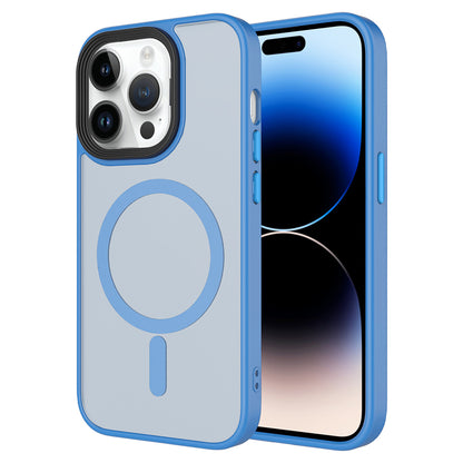 Apple iPhone 14 Pro Max Kılıf Mat Arka Yüzey Wireless Şarj Özellikli Zore Flet M-safe Kapak