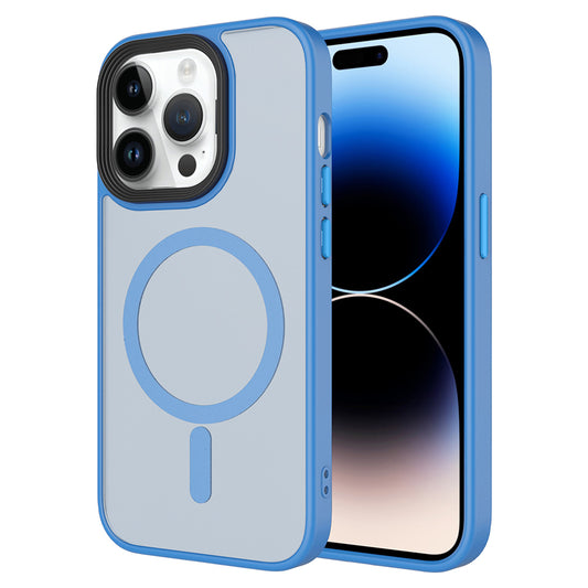 Apple iPhone 14 Pro Max Kılıf Mat Arka Yüzey Wireless Şarj Özellikli Zore Flet M-safe Kapak